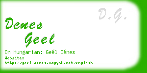 denes geel business card
